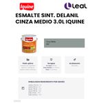 Tinta Esmalte Brilhante Delanil Madeiras e Metais 3L Cinza Médio IQUINE
