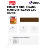 Tinta Esmalte Brilhante Delanil Madeiras e Metais 3L Marrom Tabaco IQUINE