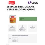 Tinta Esmalte Brilhante Delanil Madeiras e Metais 3L Verde Nilo IQUINE