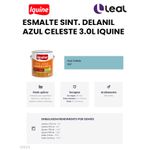 Tinta Esmalte Brilhante Delanil Madeiras e Metais 3L Azul Celeste