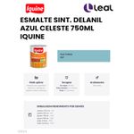 Tinta Esmalte Brilhante Delanil Madeiras e Metais 750ml Azul Celeste