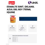 Tinta Esmalte Brilhante Delanil Madeiras e Metais 750ml Azul Del Rey