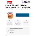 Tinta Esmalte Brilhante Delanil Madeiras e Metais 3L Azul França