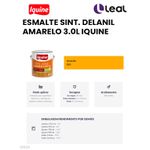 Tinta Esmalte Sintético Alto Brilho Standard Delanil Madeiras e Metais Amarelo 3,0L - Iquine
