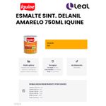 Tinta Esmalte Brilhante Delanil Madeiras e Metais 750ml Amarelo IQUINE