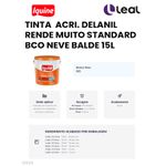 TINTA ACRÍLICA DELANIL RENDE MUITO STANDARD BRANCO NEVE BALDE 15L IQUINE