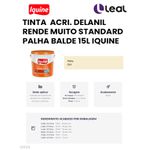 TINTA ACRIÍLICA DELANIL RENDE MUITO STANDARD PALHA BALDE 15L IQUINE