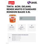 TINTA ACRÍLICA DELANIL RENDE MUITO STANDARD RONDON - GALÃO 3,6L IQUINE