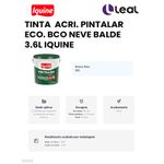 TINTA ACRÍLICA PINTALAR ECO. BRANCO NEVE BALDE 3,6L IQUINE