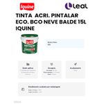 TINTA ACRIÍLICA PINTALAR ECO. BRANCO NEVE BALDE 15L IQUINE