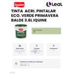 TINTA ACRÍLICA PINTALAR ECO. VERDE PRIMAVERA BALDE 3,6L IQUINE