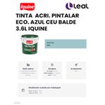TINTA ACRÍLICA PINTALAR ECO. AZUL CÉU BALDE 3,6L IQUINE