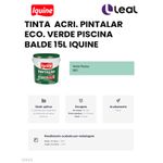 TINTA ACRÍLICA PINTALAR ECO. VERDE PISCINA BALDE 15L IQUINE