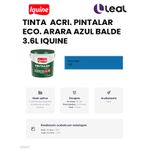 TINTA ACRÍLICA PINTALAR ECO. ARARA AZUL BALDE 3,6L IQUINE