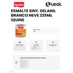 Tinta Esmalte Sintético Brilhante Delanil Madeiras e Metais 225ml Branco Neve IQUINE 