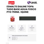 Tinta Esmalte Sintético Brilhante Delanil Madeiras e Metais 112,5ml Branco Neve IQUINE 332205783