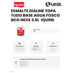 Tinta Esmalte Sintético Brilhante Delanil Madeiras e Metais 3L Branco Neve IQUINE