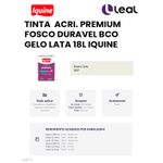 TINTA ACRÍLICA PREMIUM FOSCO DURÁVEL BCO NEVE LATA 18L IQUINE