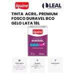 TINTA ACRÍLICA PREMIUM FOSCO DURÁVEL BCO NEVE LATA 18L IQUINE