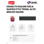 ESMALTE DIALINE SECA RAPIDO PTO 750ML ALTO BRILHO IQUINE