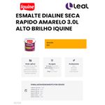 ESMALTE DIALINE SECA RAPIDO AMARELO 3,0L ALTO BRILHO IQUINE