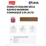 ESMALTE DIALINE SECA RAPIDO MARROM CONHAQUE 3,0L ALTO BRILHO IQUINE 