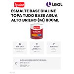 ESMALTE BASE DIALINE TOPA TUDO BASE AGUA ALTO BRILHO (M) 800ML IQUINE