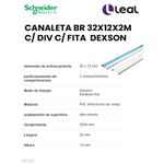 CANALETA BRANCA 32X12X2M COM DIVISÓRIA COM FITA DEXSON