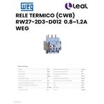 RELE TERMICO RW27-2D3-D012 0,8~1,2A WEG