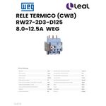 RELE TERMICO RW27-2D3-D125 8,0~12,5A WEG