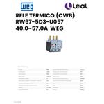 RELE TERMICO RW67-5D3-U057 40,0~57,0A WEG