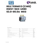 RELE TERMICO RW67-5D3-U080 63,0~80,0A WEG