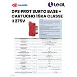 DPS PROT SURTO BASE + CARTUCHO 15KA CLASSE II 275V CLAMPER (016212)