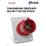 TOMADA DE EMBUTIR INDUSTRIAL 380/440V 16 A 2P+T 9H VM STECK