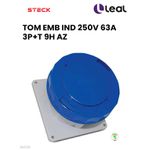 TOMADA DE EMBUTIR INDUSTRIAL 250V 63A 3P+T 9H 