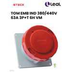 TOMADA DE EMBUTIR INDUSTRIAL380/440V 63A 3P+T 6H 