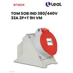 TOMADA SOBREPOR INDUSTRIAL 380/440V 32A 2P+T 9H VM 