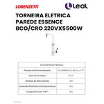 TORNEIRA ELÉTRICA PAREDE ESSENCE BCP/CRO 220VX5500W 7551035