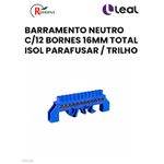 BARRAMENTO NEUTRO C/12 BORNES 16MM TOTAL ISOL PARAFUSAR / TRILHO AZ ROHDINA 7881264