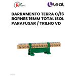 BARRAMENTO TERRA C/16 BORNES 16MM TOTAL ISOL PARAFUSAR / TRILHO VD ROHDINA