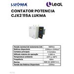 CONTATOR POTENCIA CJX2 115A LUKMA 01011