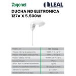 DUCHA ND ELETRONICA 127V X 5.500W ZAGONEL 