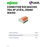 CONECTOR 832 MACHO 3P 25MM WAGO 832-1204