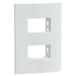 PLACA C/ SUP 4X2 2 MOD HORIZ BCO LUNARE UP SCHNEIDER (S421220)