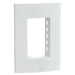 PLACA C/ SUP 4X2 3 MOD HORIZ BCO LUNARE UP SCHNEIDER (S421230)