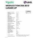 MODULO TOM 20A BCO LUNARE UP SCHNEIDER (S401110)