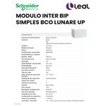MODULO INTER BIP SIMPLES BCO LUNARE UP SCHNEIDER (S400400)