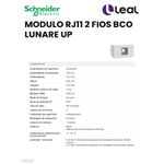 MODULO RJ11 2 FIOS BCO LUNARE UP SCHNEIDER (S402200)