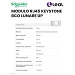 MODULO RJ45 KEYSTONE BCO LUNARE UP SCHNEIDER (S404300)