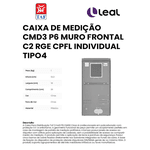 CAIXA DE MEDIÇÃO CMD3 P6 MURO FRONTAL C2 RGE CPFL INDIVIDUAL TIPO4 TAF 